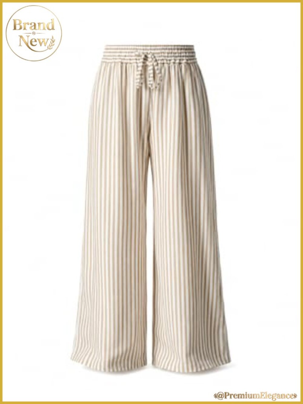High Waist Wide Leg Pants with Pockets Casual Drawstring S-XXL
